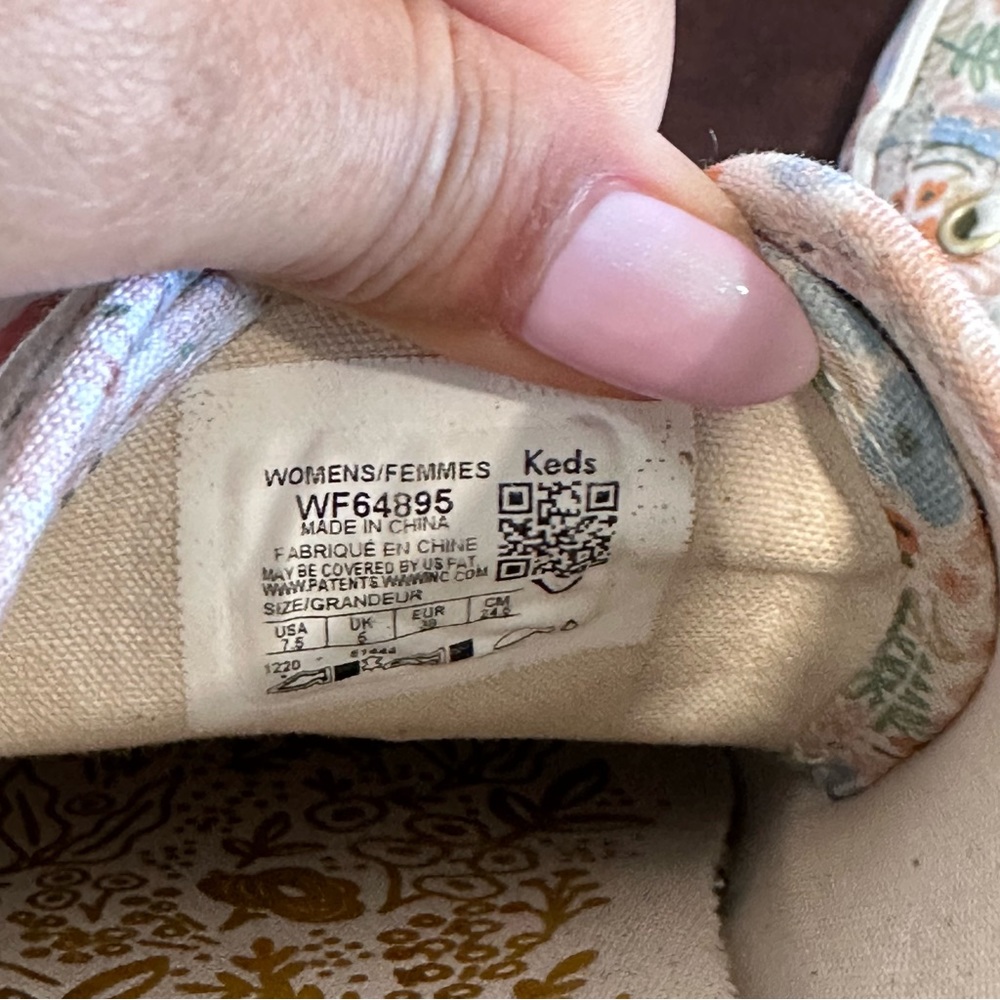 *SOLD* Keds x Rifle Paper Co. Kickstart Meadow Print Lace Up Sneaker Size 7.5 - Picture 15 of 15